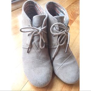 TOMS wedge booties